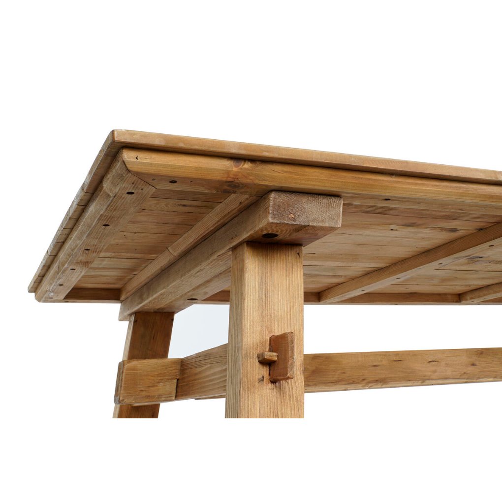 Dining Table Home ESPRIT Brown Natural Wood Pine 220 x 100 x 76 cm