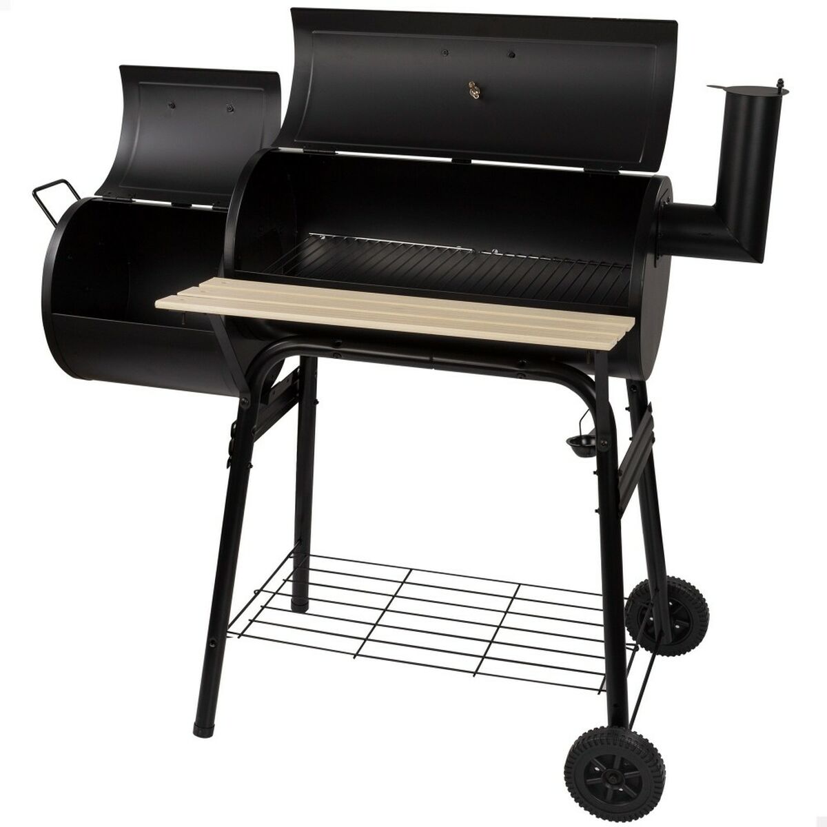 Coal Barbecue with Wheels Aktive Black 106 x 106 x 61 cm