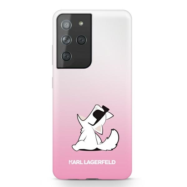Karl Lagerfeld KLHCS21LCFNRCPI Samsung Galaxy S21 Ultra hardcase pink Choupette Fun