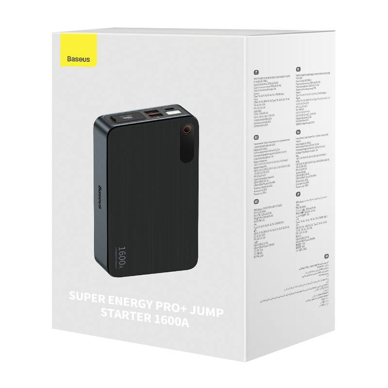 Baseus Super Energy PRO Car Jump Starter Powerbank, 1600A, USB (czarny)