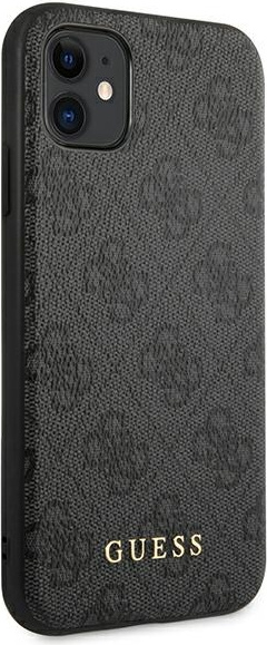 Guess GUHCN61G4GFGR Apple iPhone 11 grey hard case 4G Metal Gold Logo