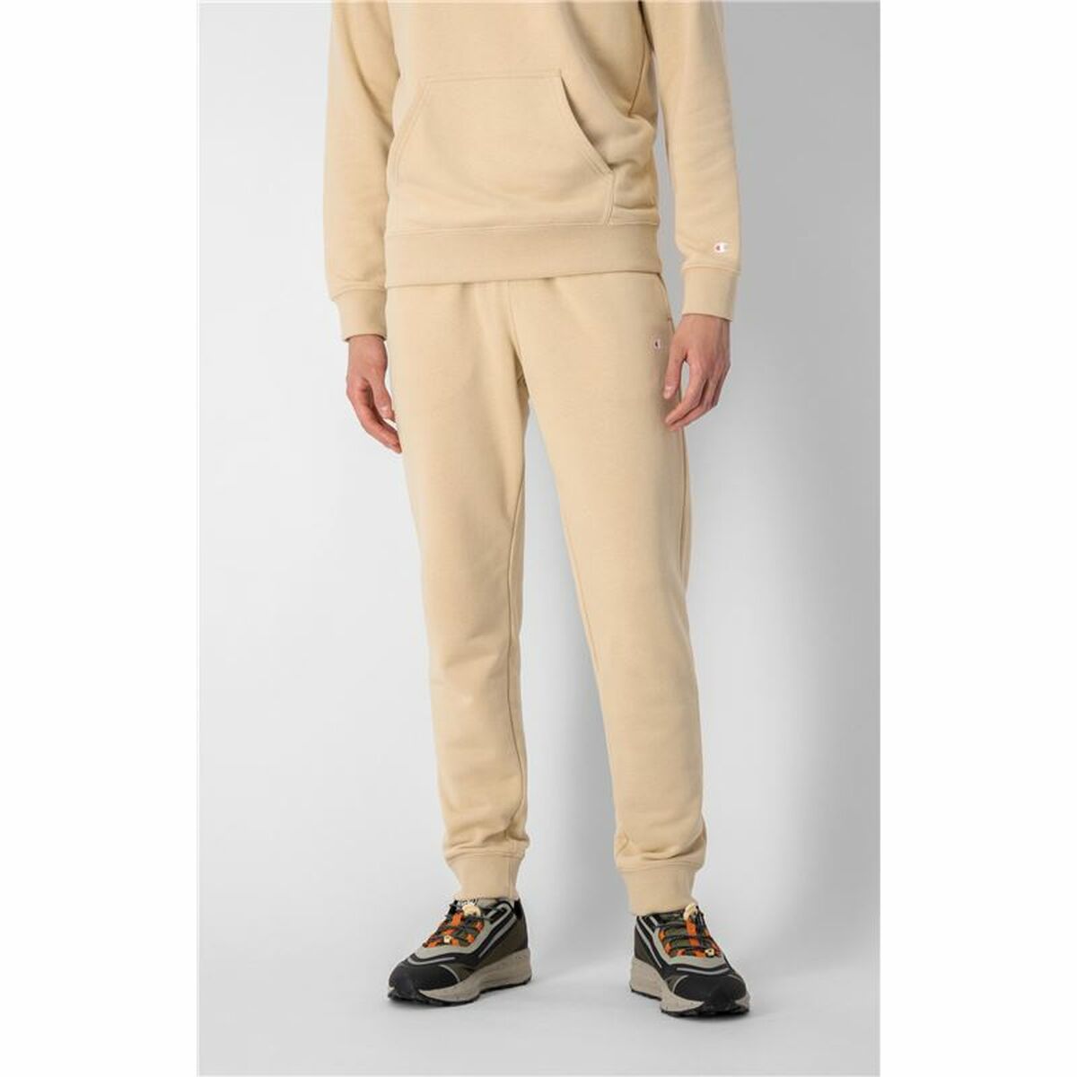 Adult's Tracksuit Bottoms Champion Rib Cuff Beige Men Adult's Tracksuit Bottoms Champion Rib Cuff Beige Men