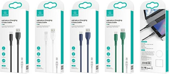 USAMS Cable U68 microUSB 2A Fast Charge 1m green SJ502USB04 (US-SJ502)