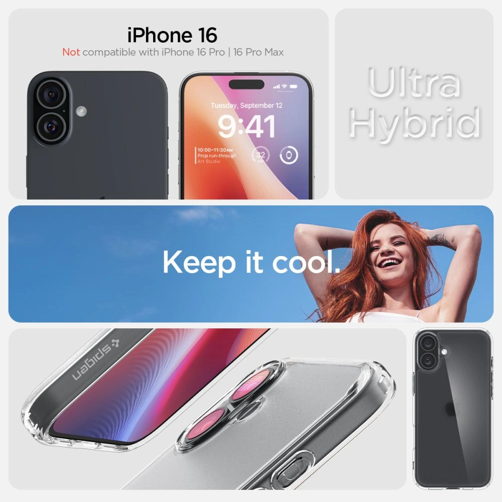 Spigen Ultra Hybrid Apple iPhone 16 Frost Clear