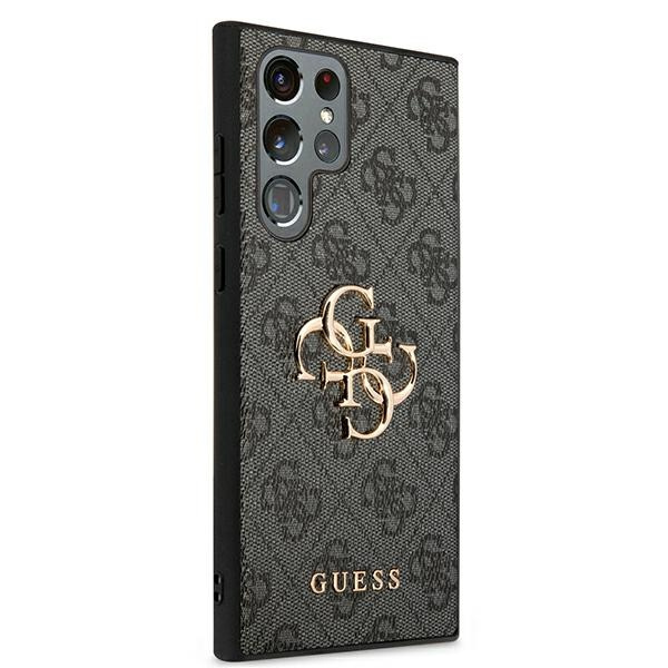 Guess GUHCS22L4GMGGR Samsung Galaxy S22 Ultra grey hardcase 4G Big Metal Logo