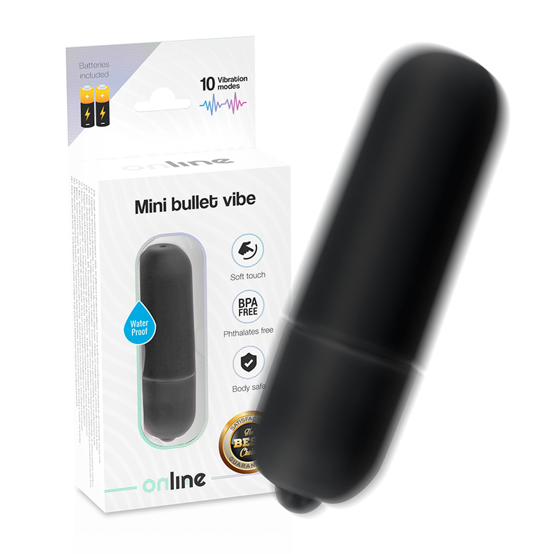 ONLINE- BLACK MINI VIBRATING BULLET