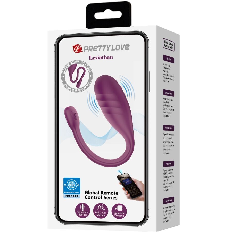 PRETTY LOVE - LEVIATHAN APP CONTROLLED VIBRATOR PURPLE PRETTY LOVE - LEVIATHAN APP CONTROLLED VIBRATOR PURPLE
