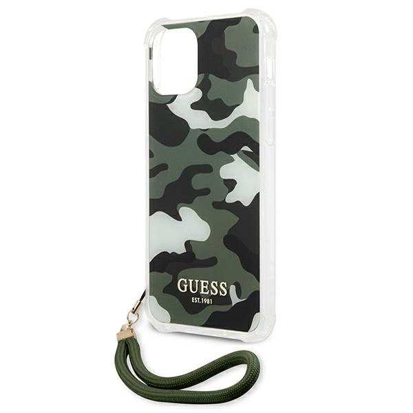 Guess GUHCP12MKSARKA Apple iPhone 12/12 Pro khaki hardcase Camo Collection