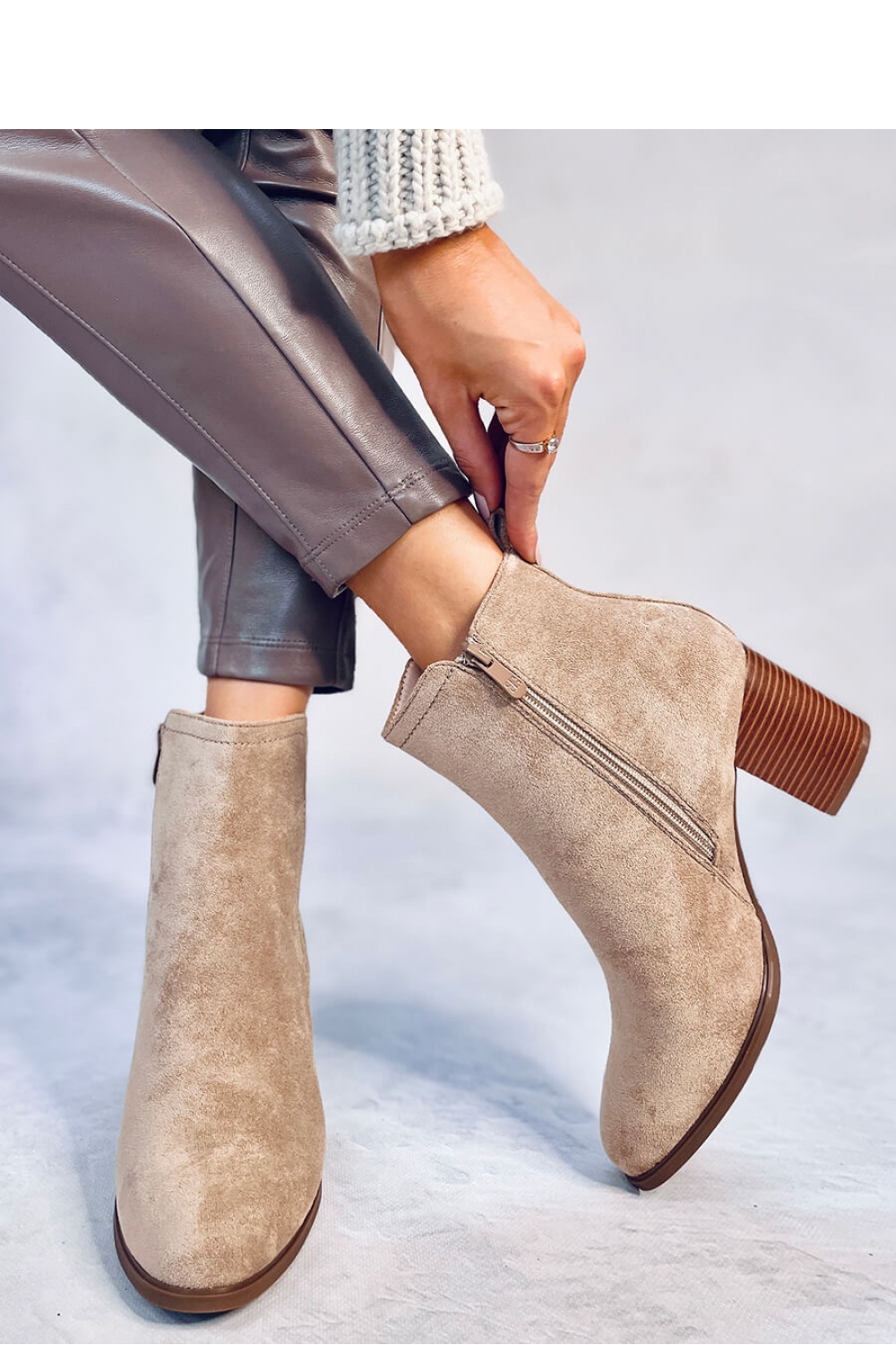  Heel boots model 188194 Inello  beige