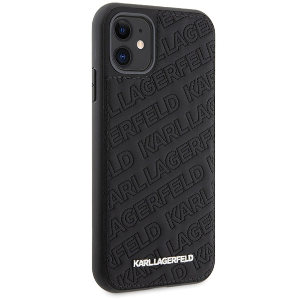 Karl Lagerfeld KLHCN61PQKPMK Apple iPhone XR / 11 hardcase Quilted K Pattern black