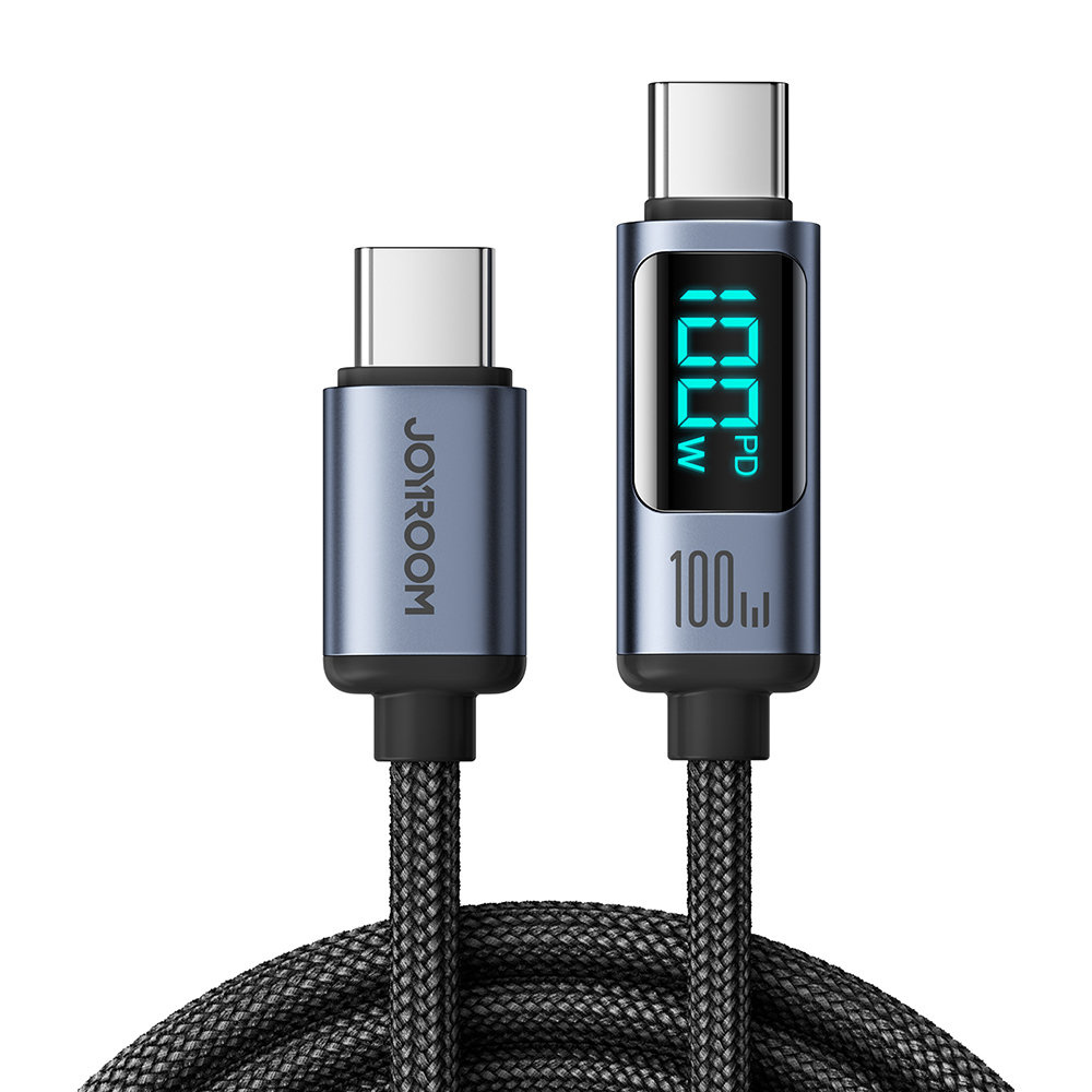 Joyroom S-CC100A16 USB-C/USB-C Cable 100W 1.2m LED display black
