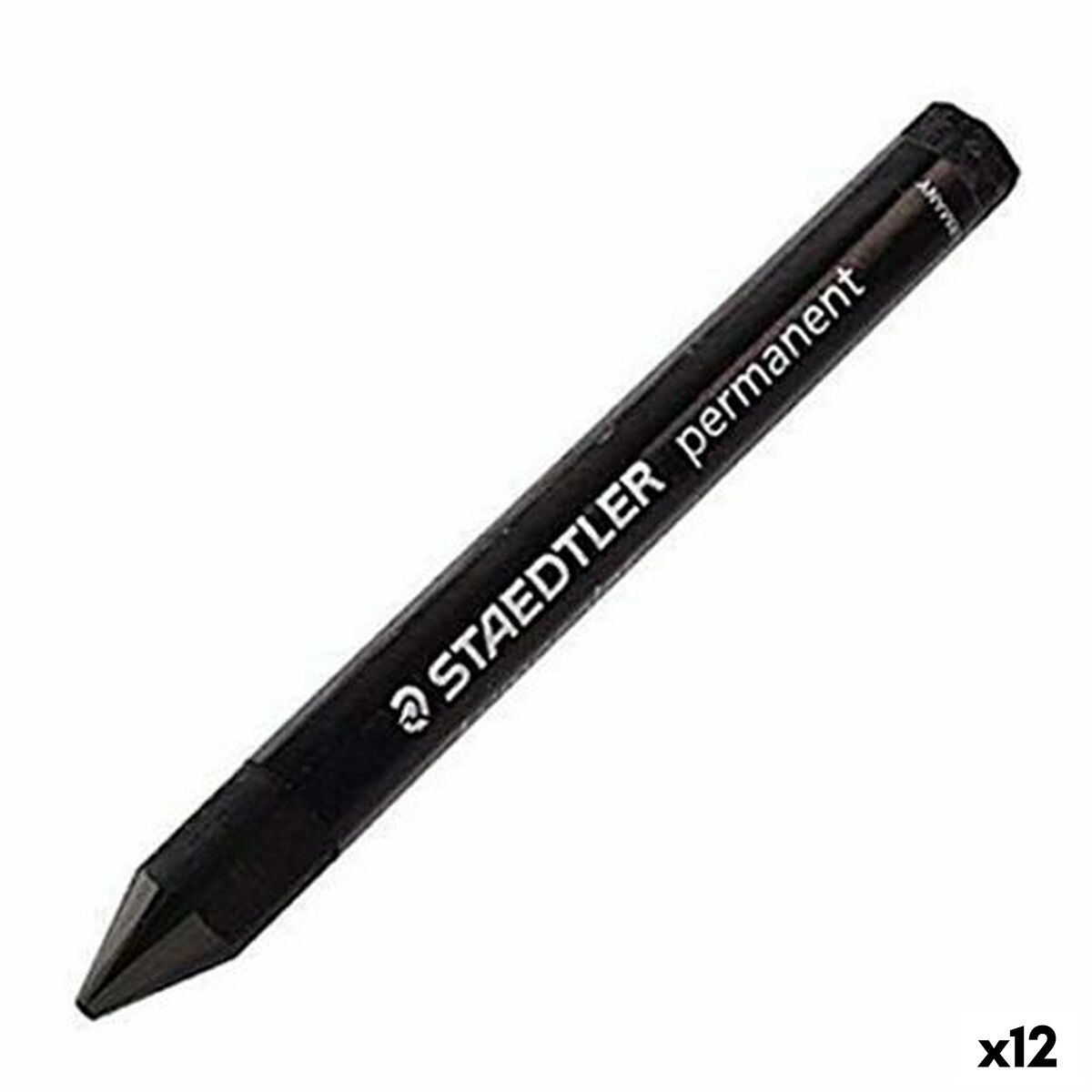 Wax crayon Staedtler Lumocolor 236-9 Black (12 Units)