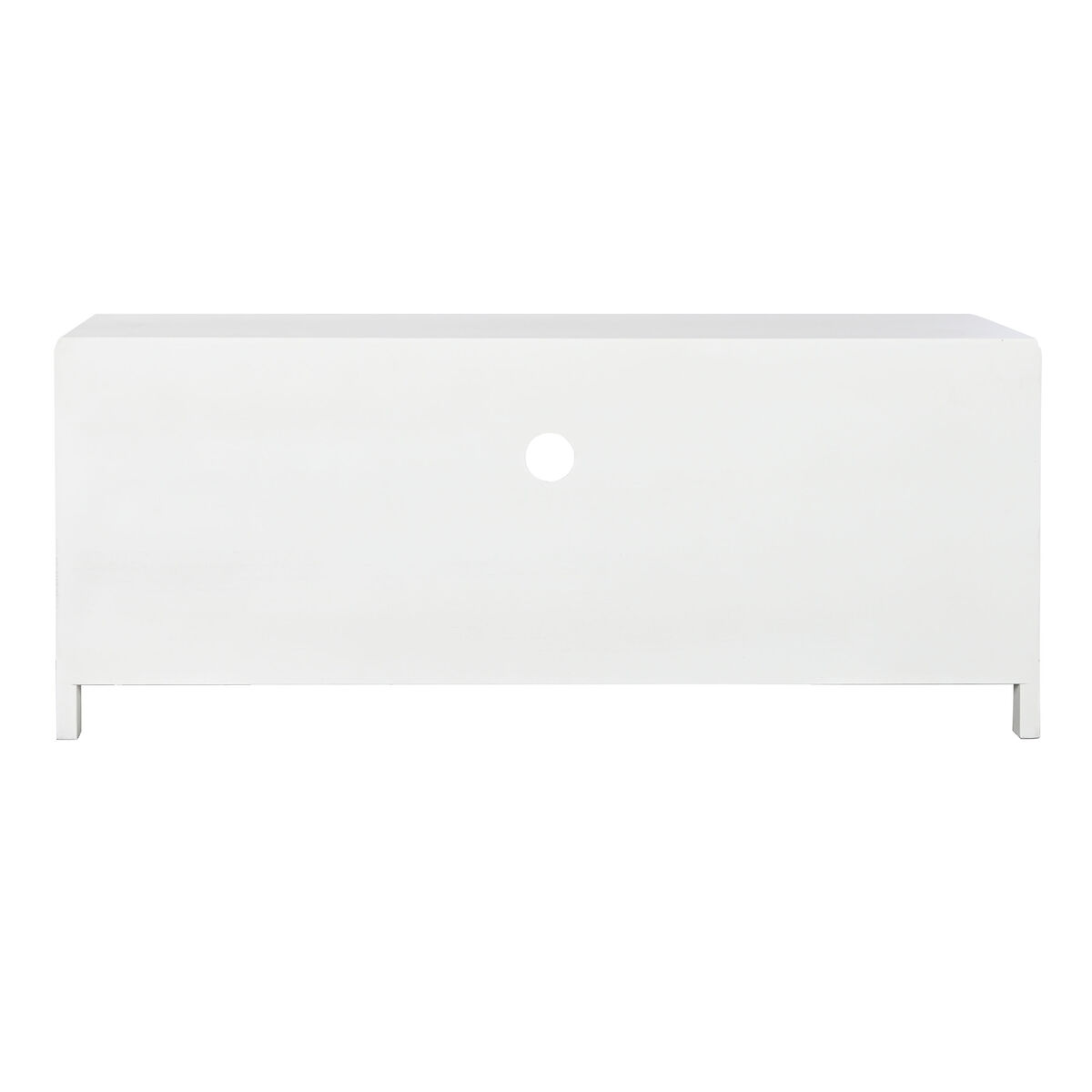 TV furniture Home ESPRIT White Crystal Paolownia wood 120 x 40 x 50 cm