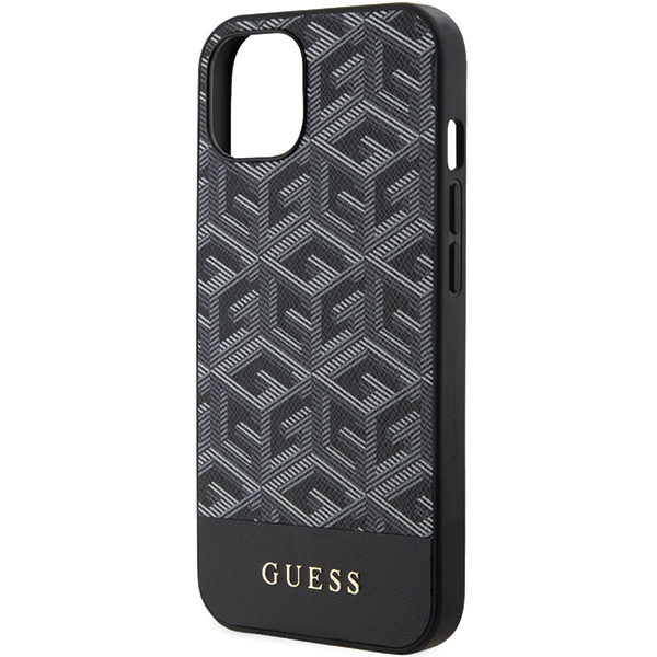 Guess GUHMP15SHGCFSEK Apple iPhone 15 / 14 / 13 hardcase GCube Stripes MagSafe black