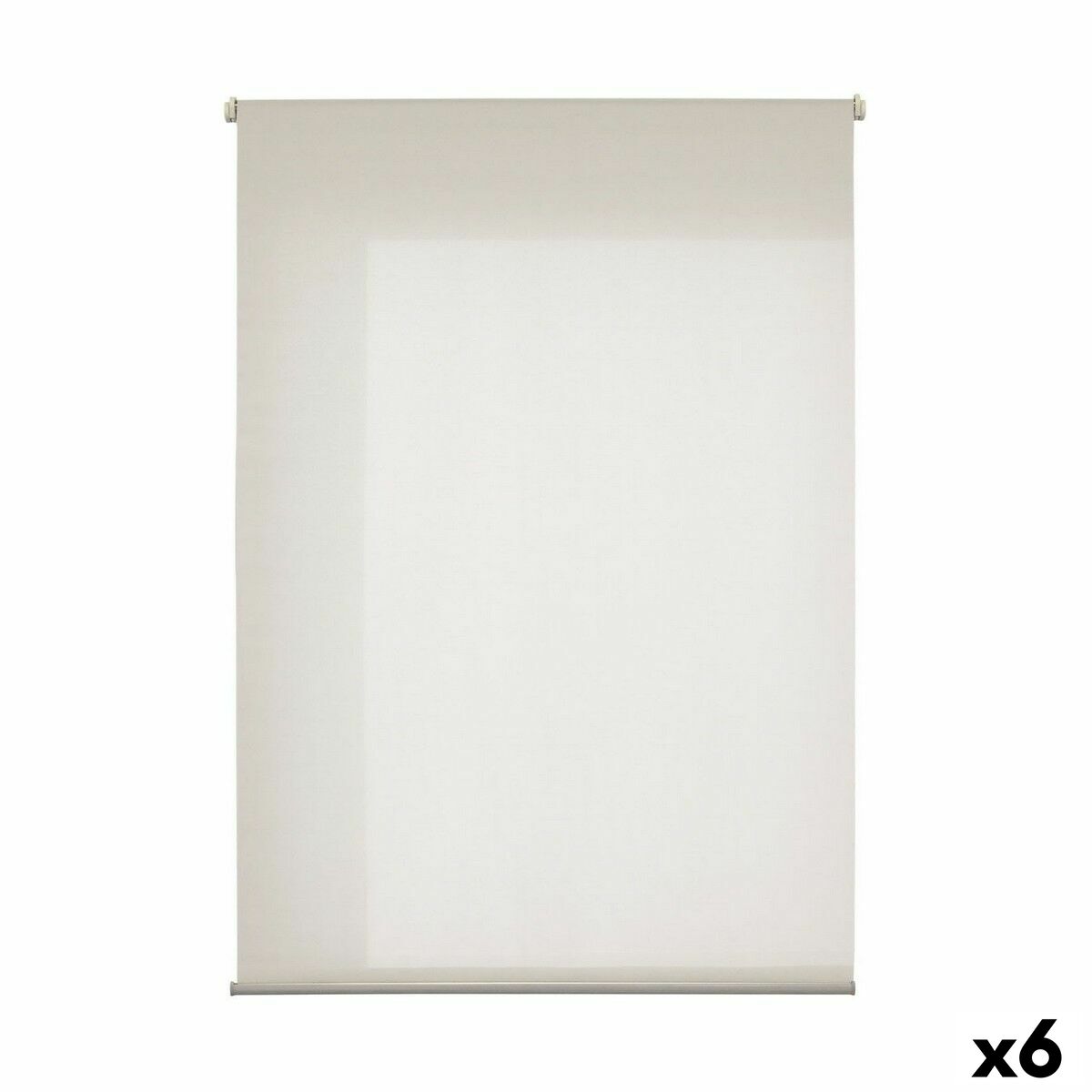 Roller blinds 120 x 180 cm Polyester Cream Plastic (6 Units)