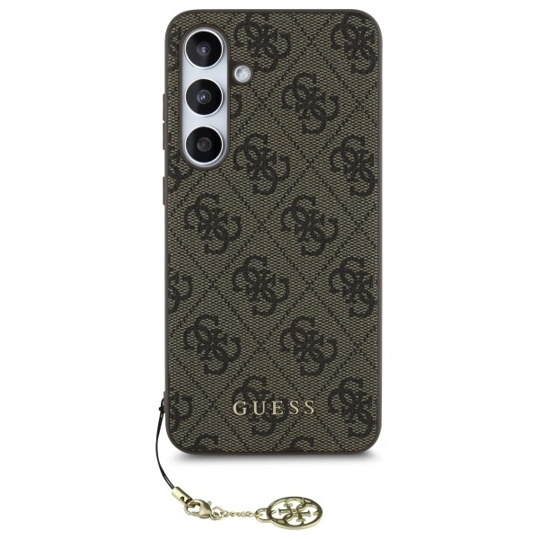 Guess GUHCS24FEGF4GBR Samsung Galaxy S24 FE hardcase 4G Charms Collection brown