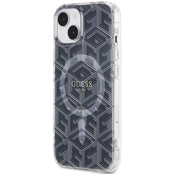 Guess GUHMP15MHGCUSTGK Apple iPhone 15 Plus / 14 Plus hardcase IML GCube MagSafe black