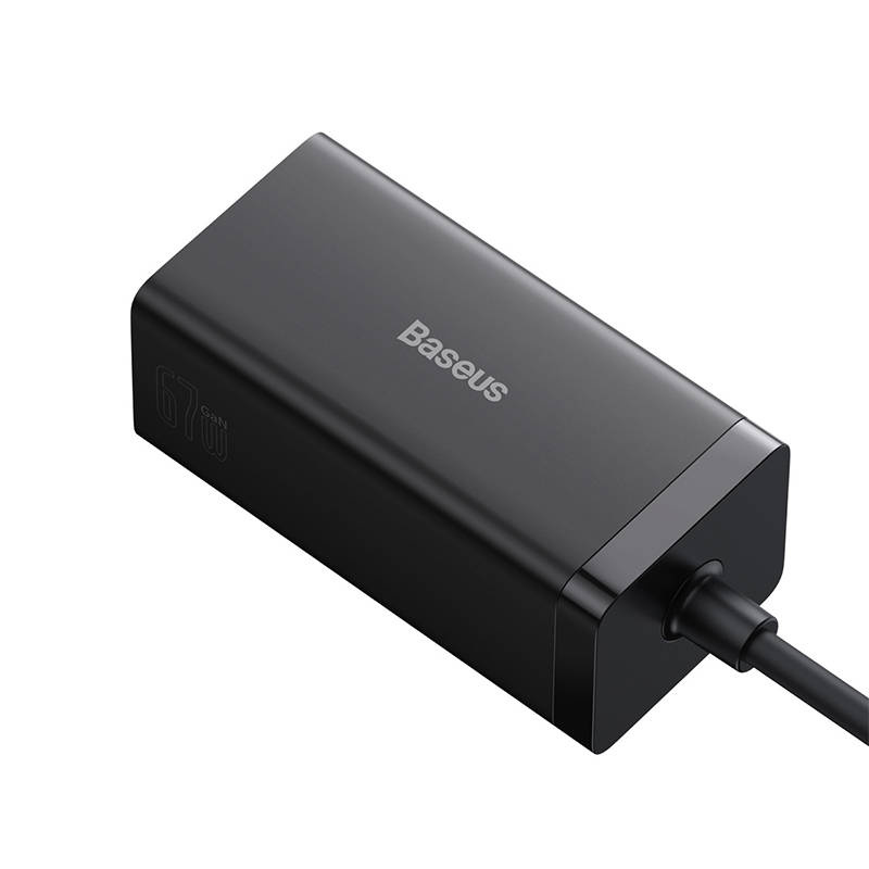 Baseus GaN5 Pro Wall Charger 2xUSB-C + USB + HDMI, 67W (black)