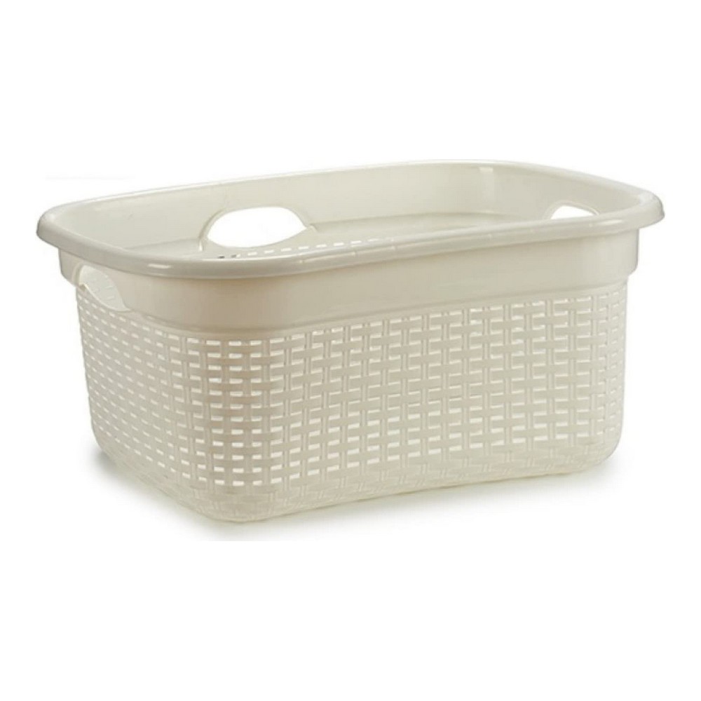Basket White Plastic (25 L) (63 x 25,5 x 41 cm)