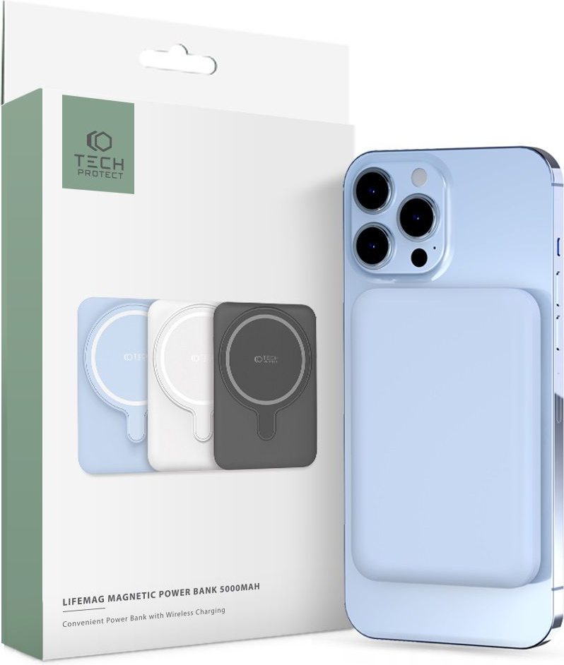 Tech-Protect PB10 LifeMag Powerbank MagSafe 5000mah Blue