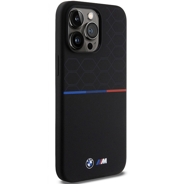BMW BMHMP15X22SMPK Apple iPhone 15 Pro Max hardcase M Silicone Pattern MagSafe black