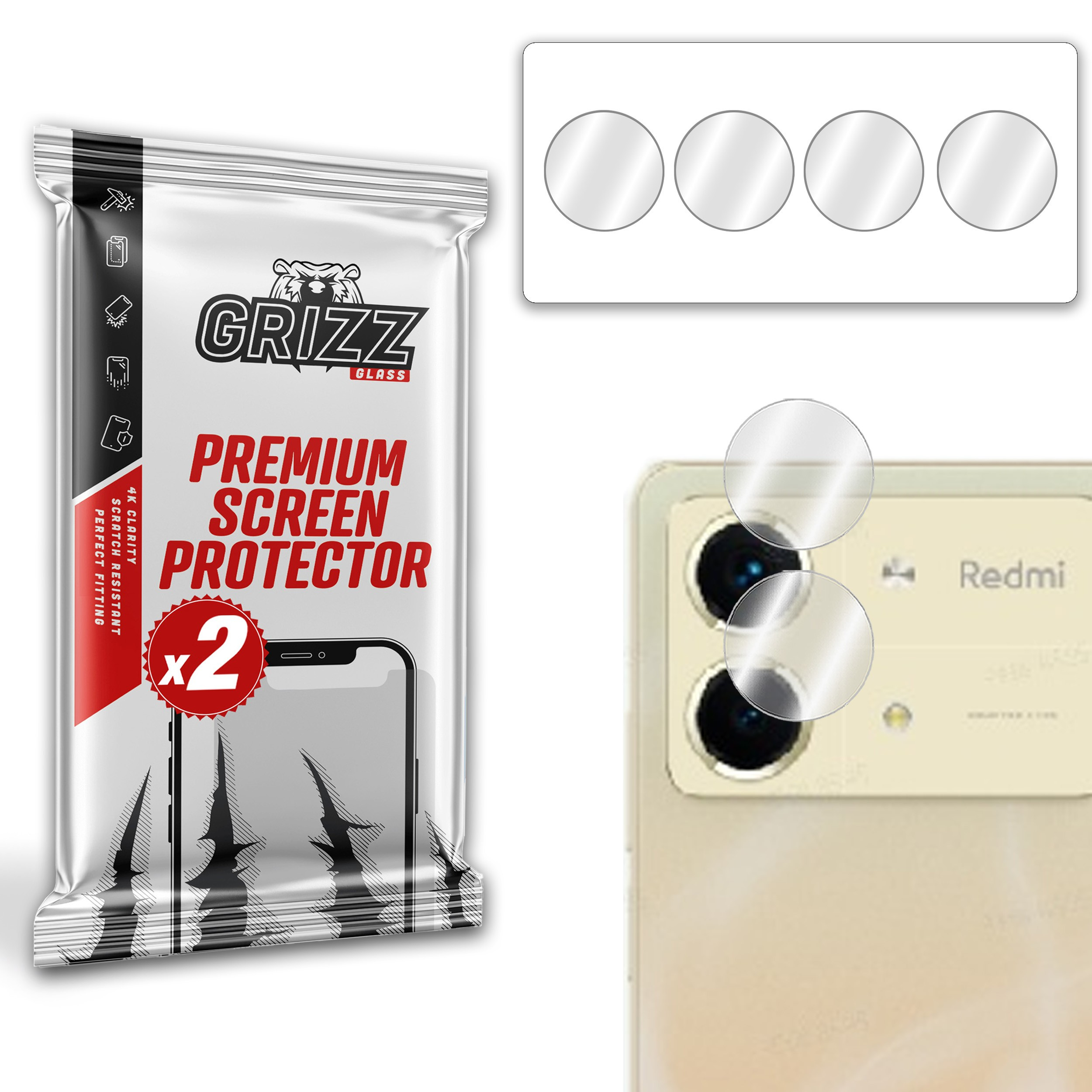 GrizzGlass HybridGlass Camera Xiaomi Redmi Note 13R Pro