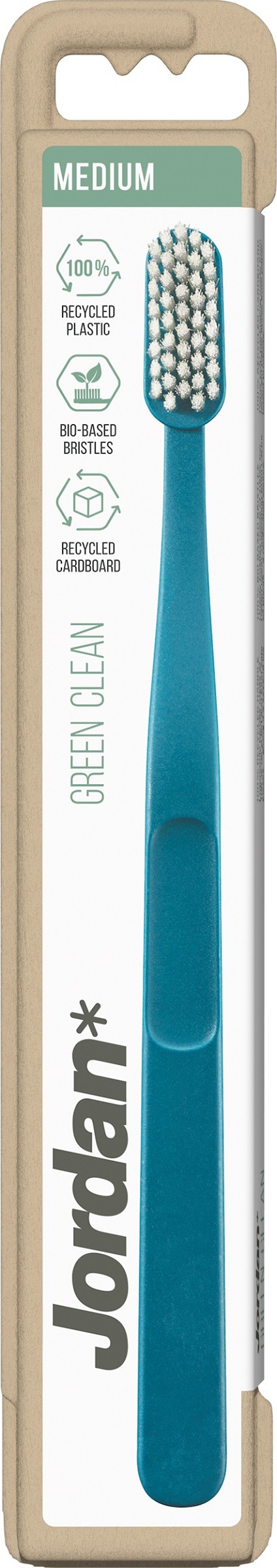 Jordan Green Clean Szczoteczka do zębów - medium (mix kolorów) 1szt