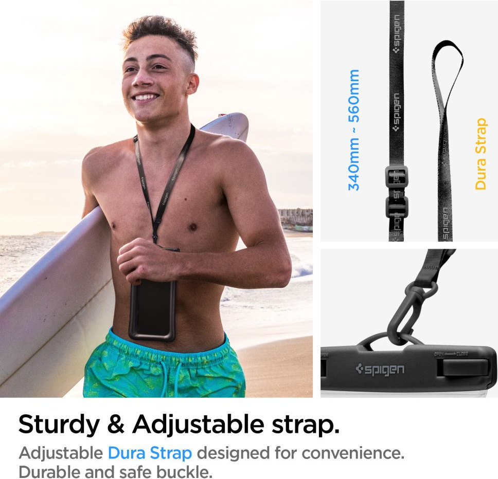Uniwersalne wodoszczelne etui Spigen A610 Universal Waterproof Float Case Black [2 PACK]