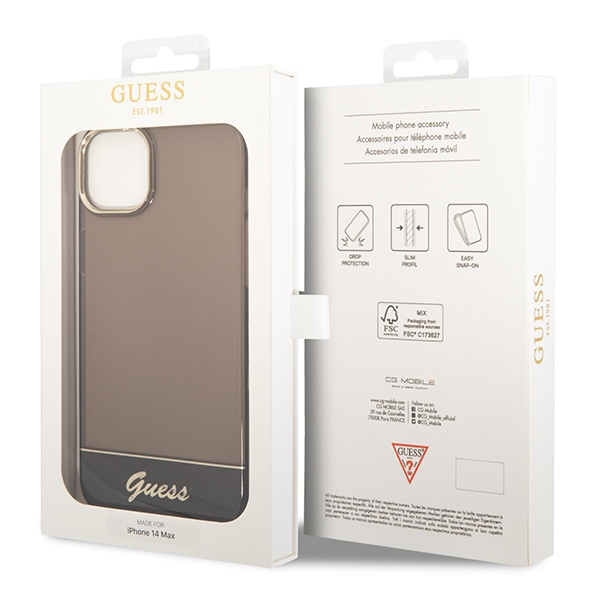 Guess GUHCP14MHGCOK Apple iPhone 14 Plus black hardcase Translucent