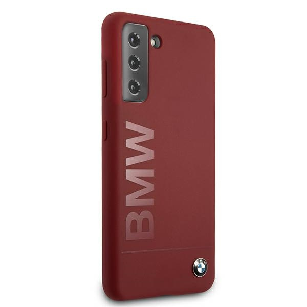 BMW BMHCS21SSLBLRE Samsung Galaxy S21 red hardcase Silicone Signature Logo