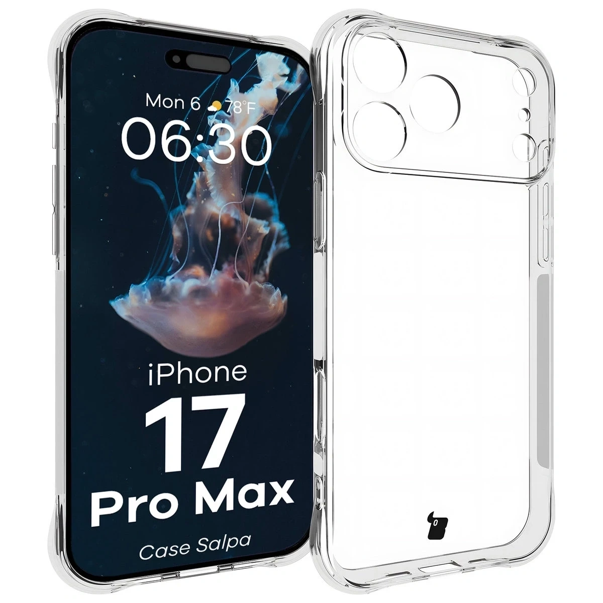 Elastyczne etui Bizon Case Salpa do Apple iPhone 17 Pro Max przezroczyste
