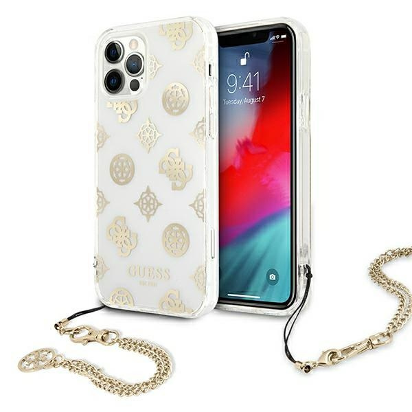 Guess GUHCN58KSPEGO Apple iPhone 11 Pro gold hardcase Peony Chain Collection
