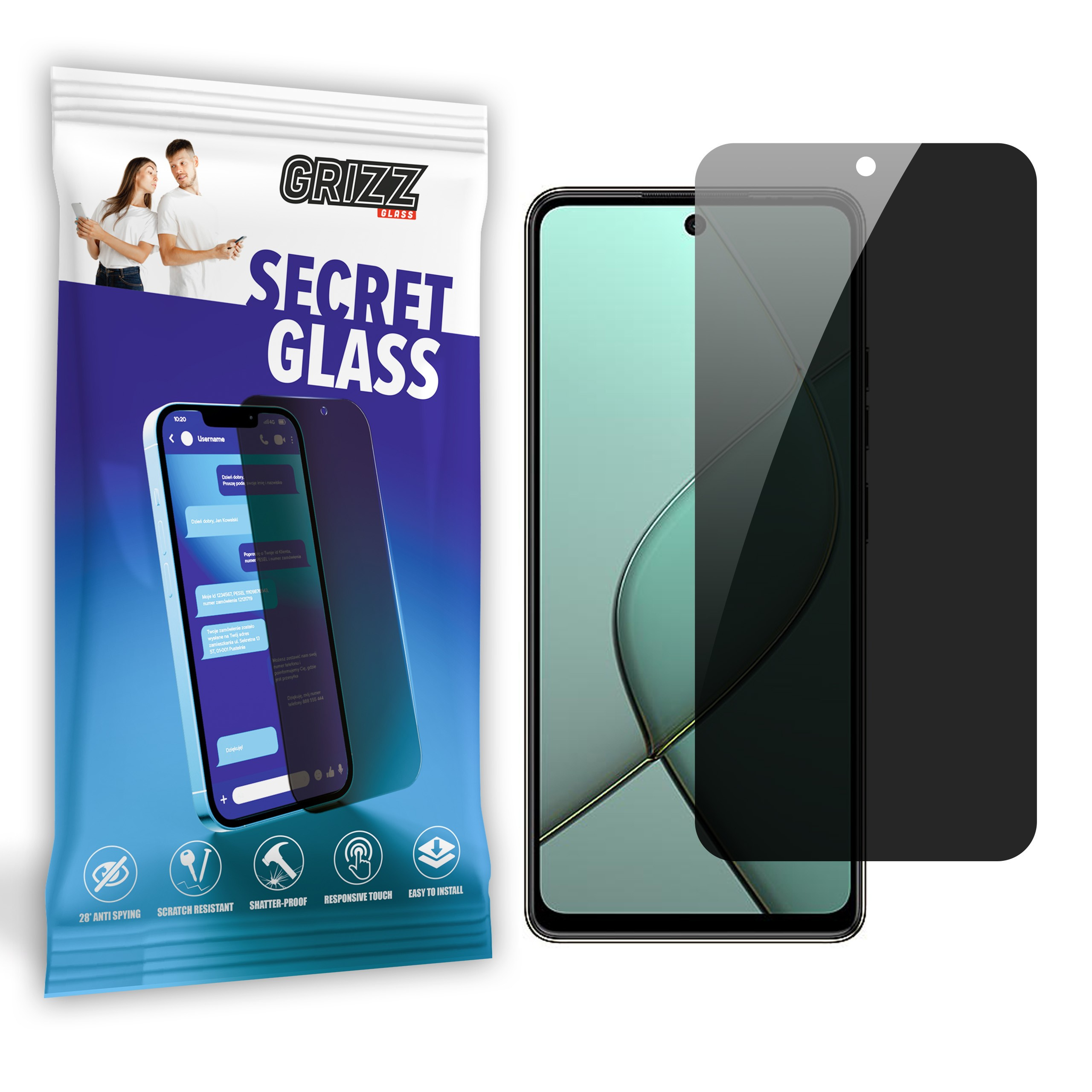 GrizzGlass SecretGlass Tecno Spark 20 Pro 5G