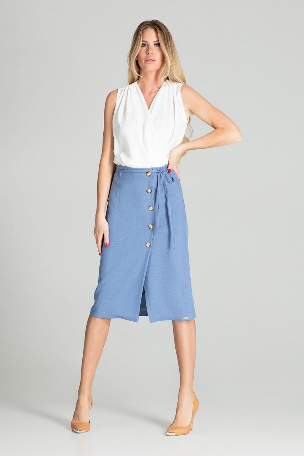  Skirt model 141758 Figl  blue