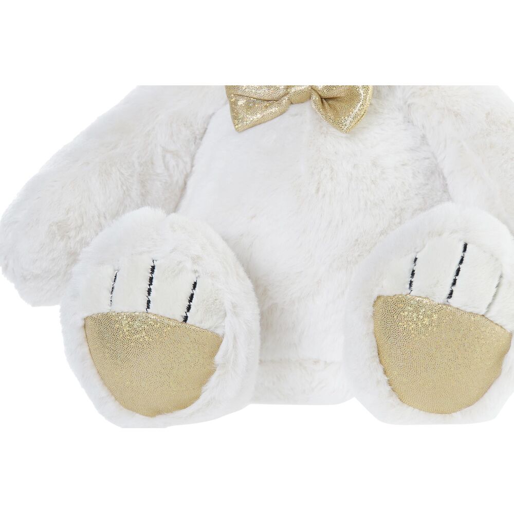 Teddy Bear DKD Home Decor Bow tie 30 x 30 x 36 cm Golden White Children's Bear