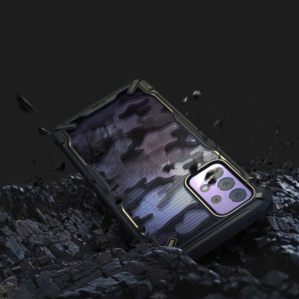 Ringke Fusion-X Design Samsung Galaxy A72 5G Camo Black