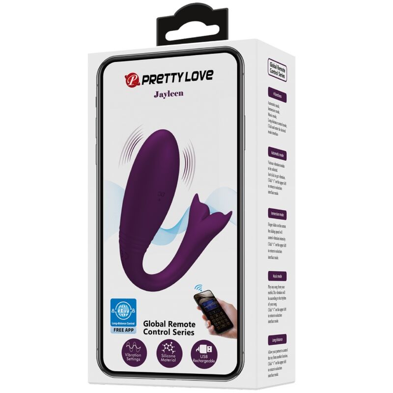 PRETTY LOVE - JAYLEEN VIBRATOR APP REMOTE CONTROL PURPLE