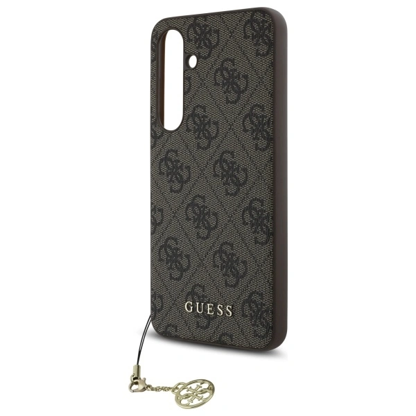 Guess GUHCS24FEGF4GBR Samsung Galaxy S24 FE hardcase 4G Charms Collection brown