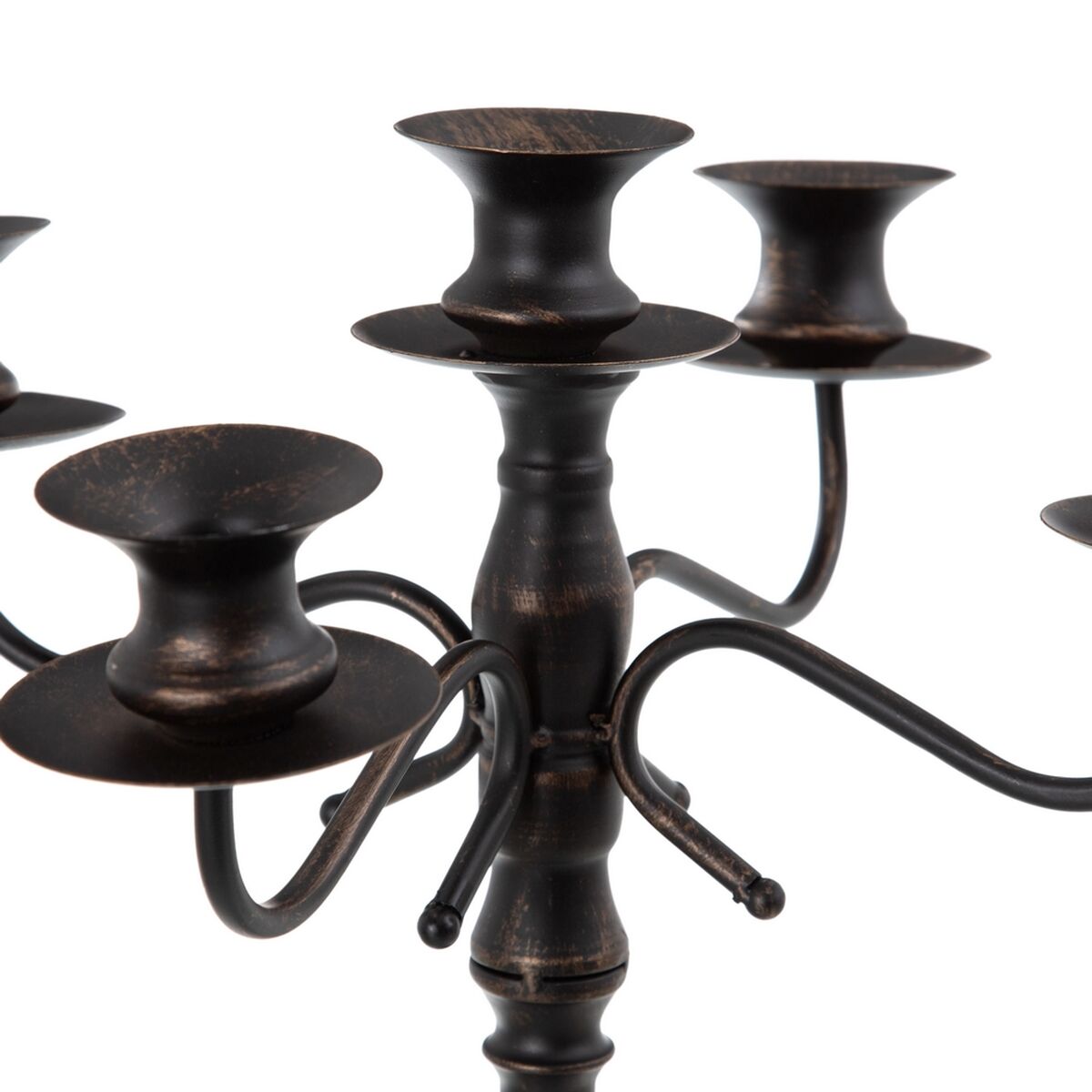 Candle Holder Black Metal 42 x 42 x 42 cm