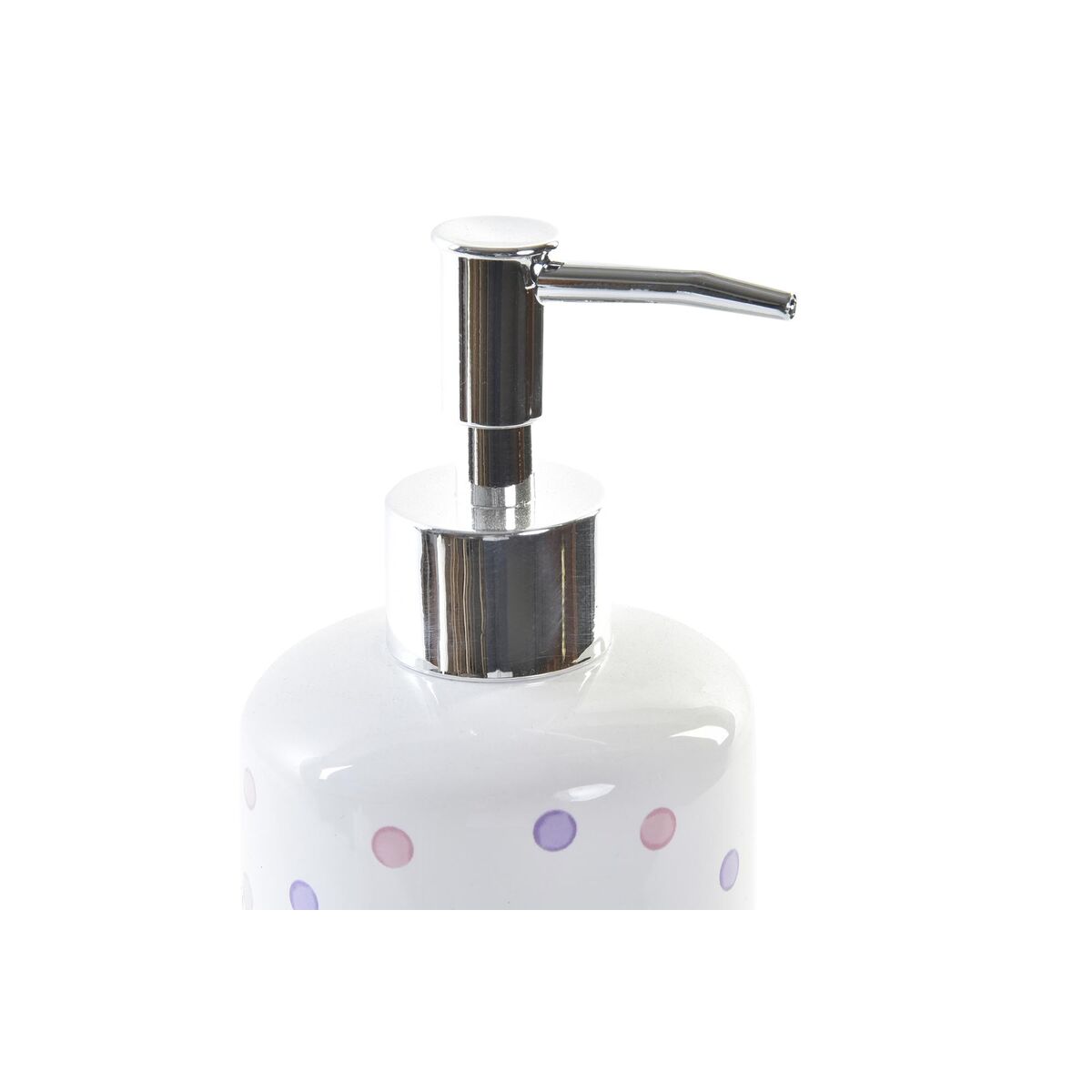 Bath Set DKD Home Decor 7 x 7 x 17,5 cm White ABS Dolomite Polka dots (2 Units)