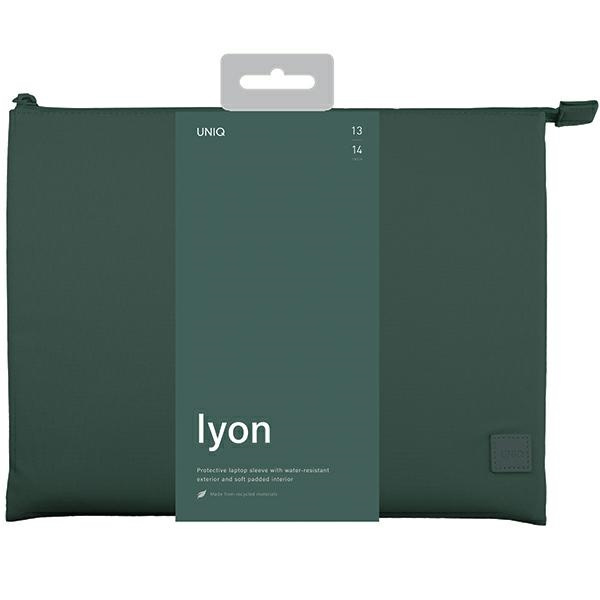 UNIQ Lyon laptop Sleeve 14 inch Waterproof RPET forest green