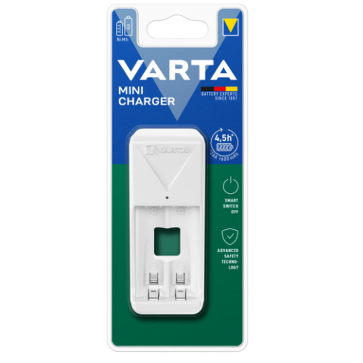 Battery charger Varta 57656 101 401 Mini 2 Batteries White AA/AAA