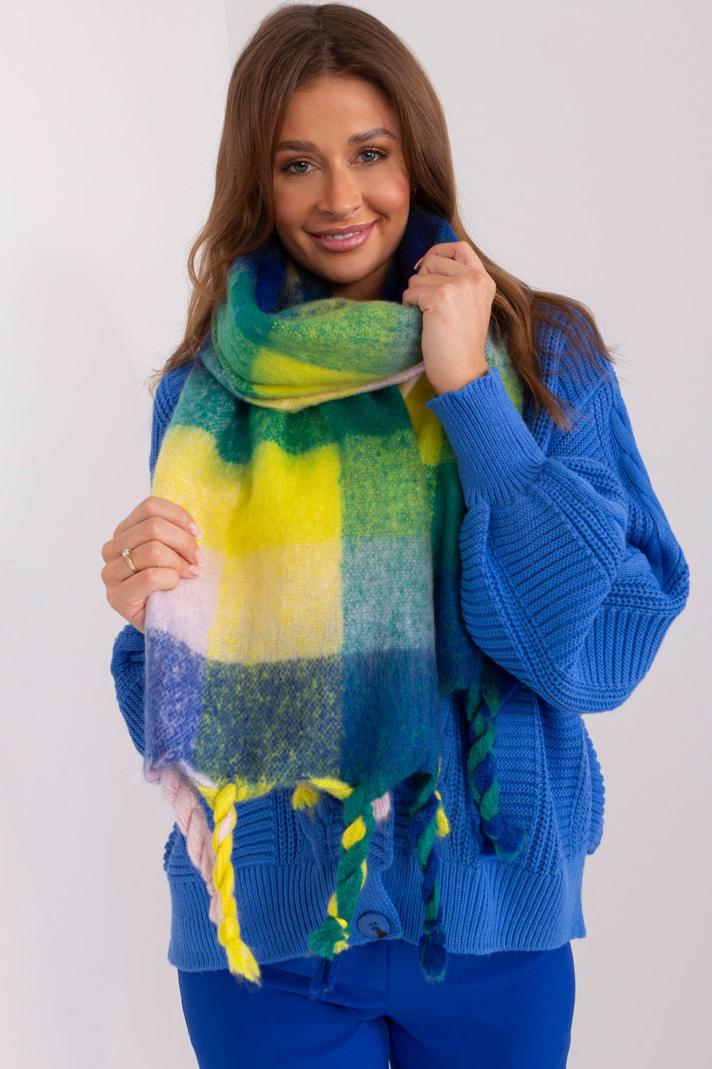  Shawl model 191706 AT  blue