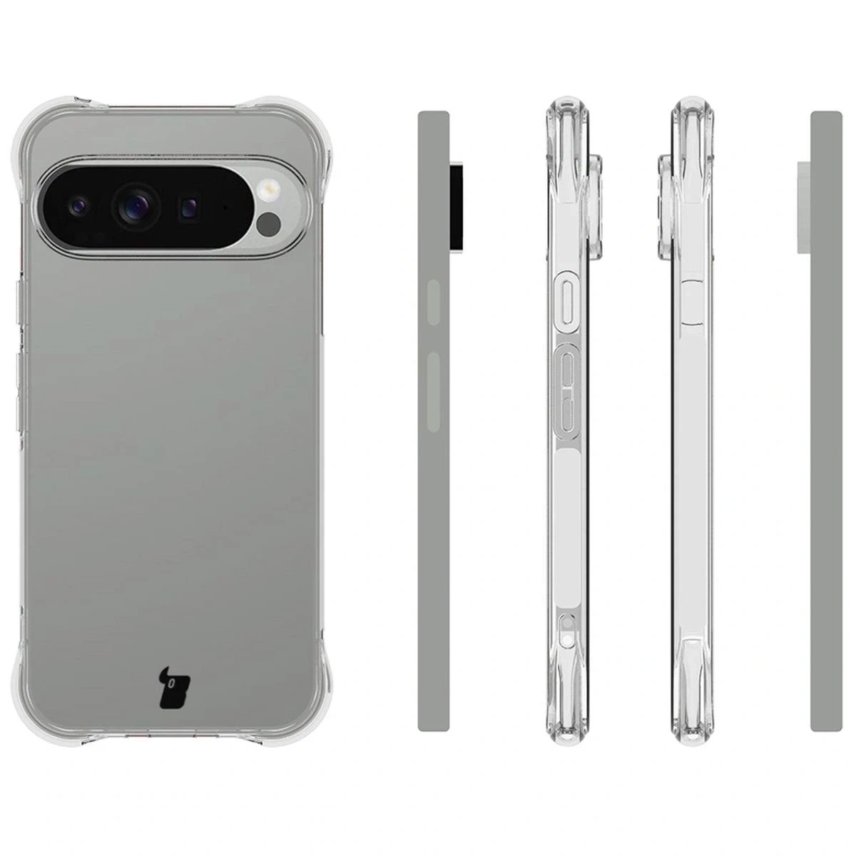 Etui + 2x szkło hartowane + szkiełko na obiektyw Bizon Case Clear Pack do Google Pixel 10 Pro XL