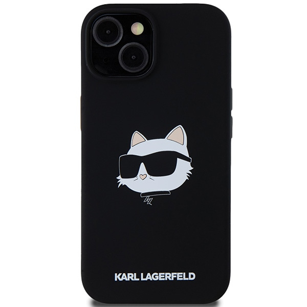 Karl Lagerfeld KLHMP15MSCHPPLK Apple iPhone 15 Plus / 14 Plus hardcase Silicone Choupette Head MagSafe black