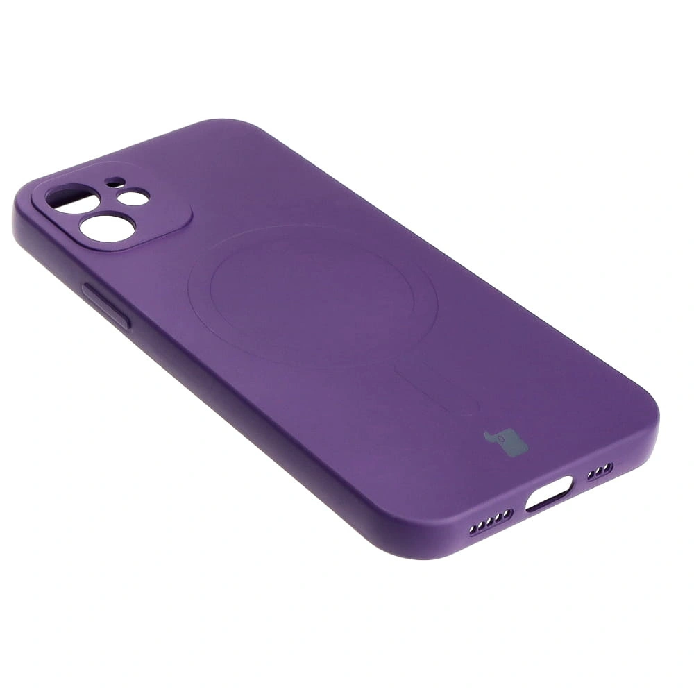 Bizon Case Silicone Magnetic Apple iPhone 12 plum