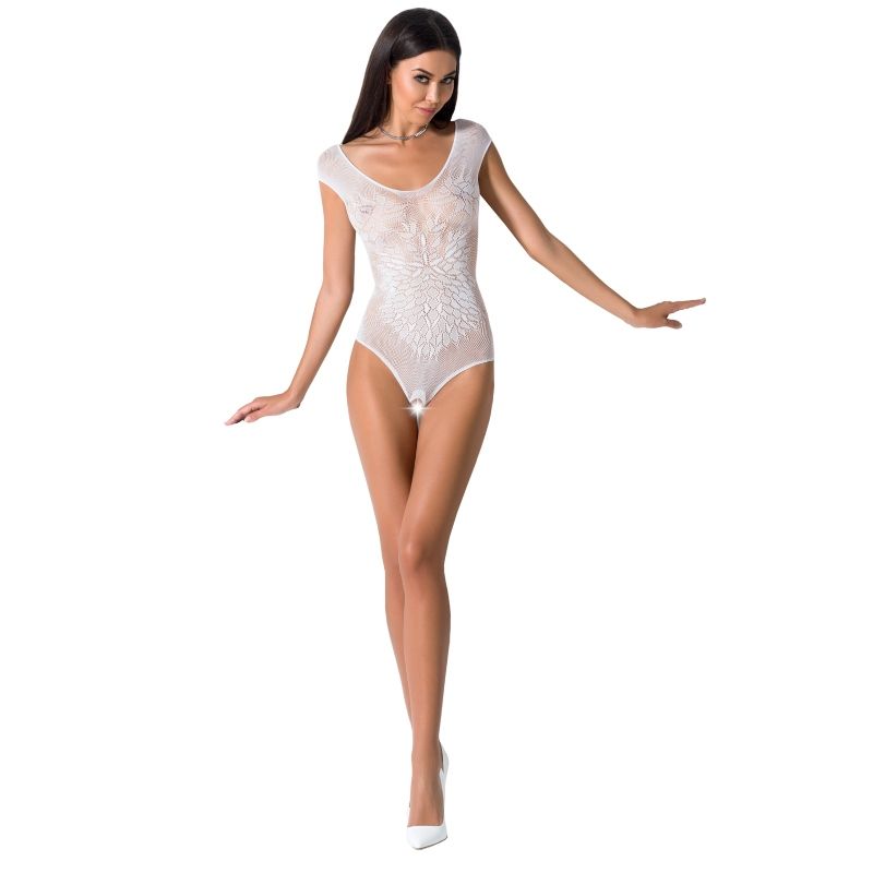 PASSION WOMAN BS064 WHITE BODYSTOCKING ONE SIZE