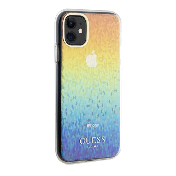 Guess GUHCN61HDECMI Apple iPhone XR / 11 hardcase IML Faceted Mirror Disco Iridescent multicoloured