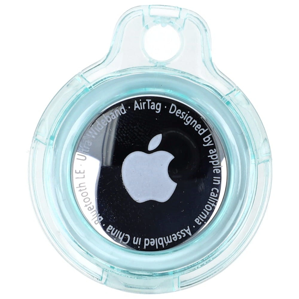 Bizon Case Locator Keychain Apple AirTag clear-mint