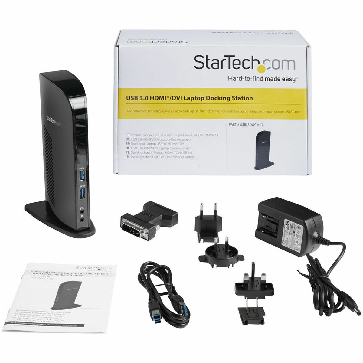 HUB USB Startech USB3SDOCKHD Czarny 20 W